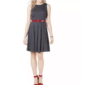 Tommy Hilfiger Black Sleeveless Fit & Flare Dress
